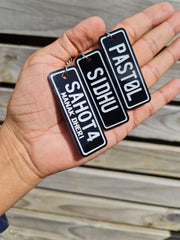 Number Plate Keychain